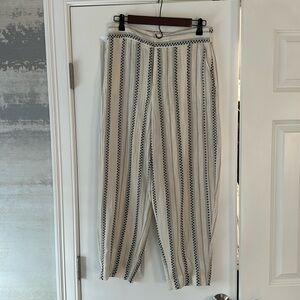 Zara striped linen pants